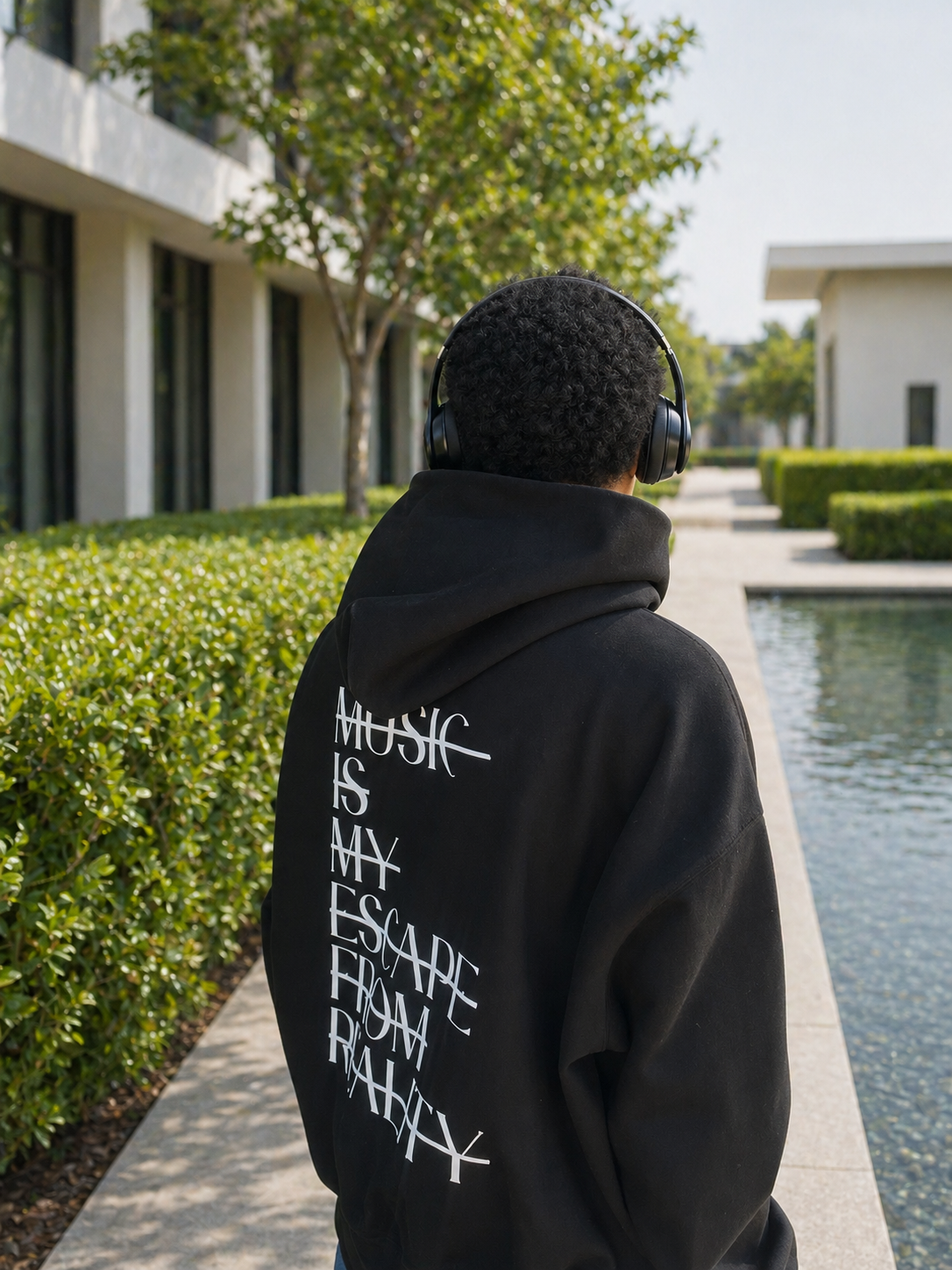 Escape Reality Drop-Shoulder Hoodie